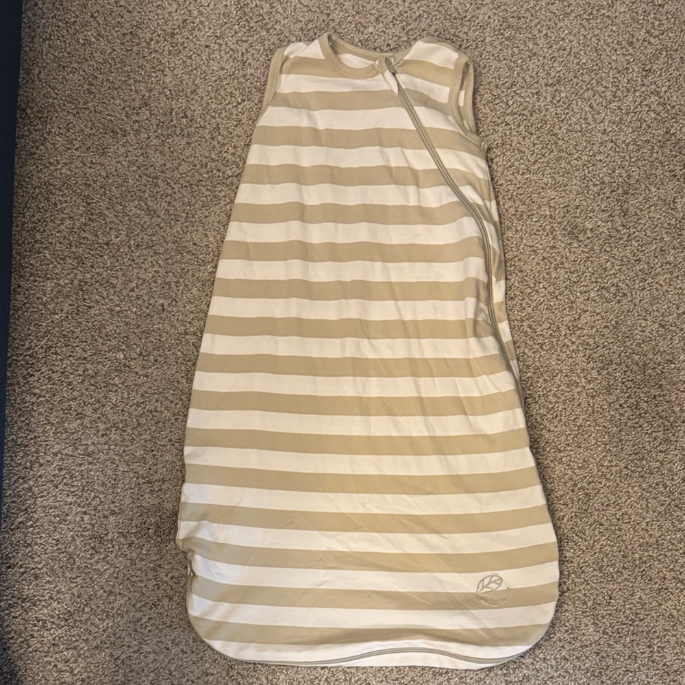 Woolino Ecolino Striped Baby Sleep Sack in Beige & White 6-18 Months
